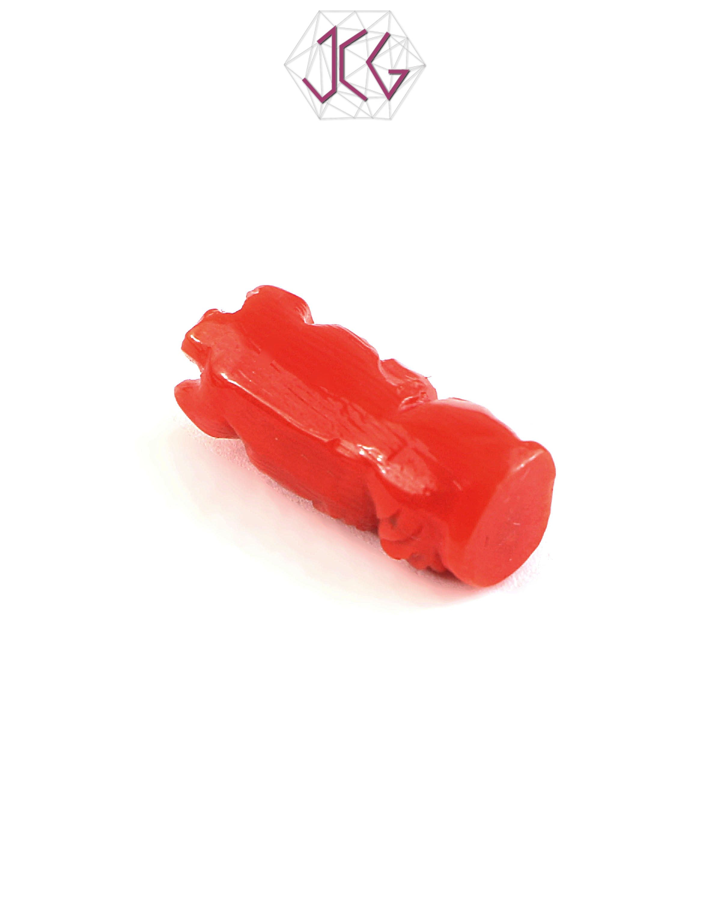 Natural Italian Coral Lord Ganesha Idol 5.10 Carat (With Certificate)