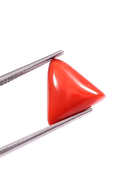 Natural Italian Red Coral Moonga Gemstone 6.18 Carat 6.86 Ratti (With Certificate)