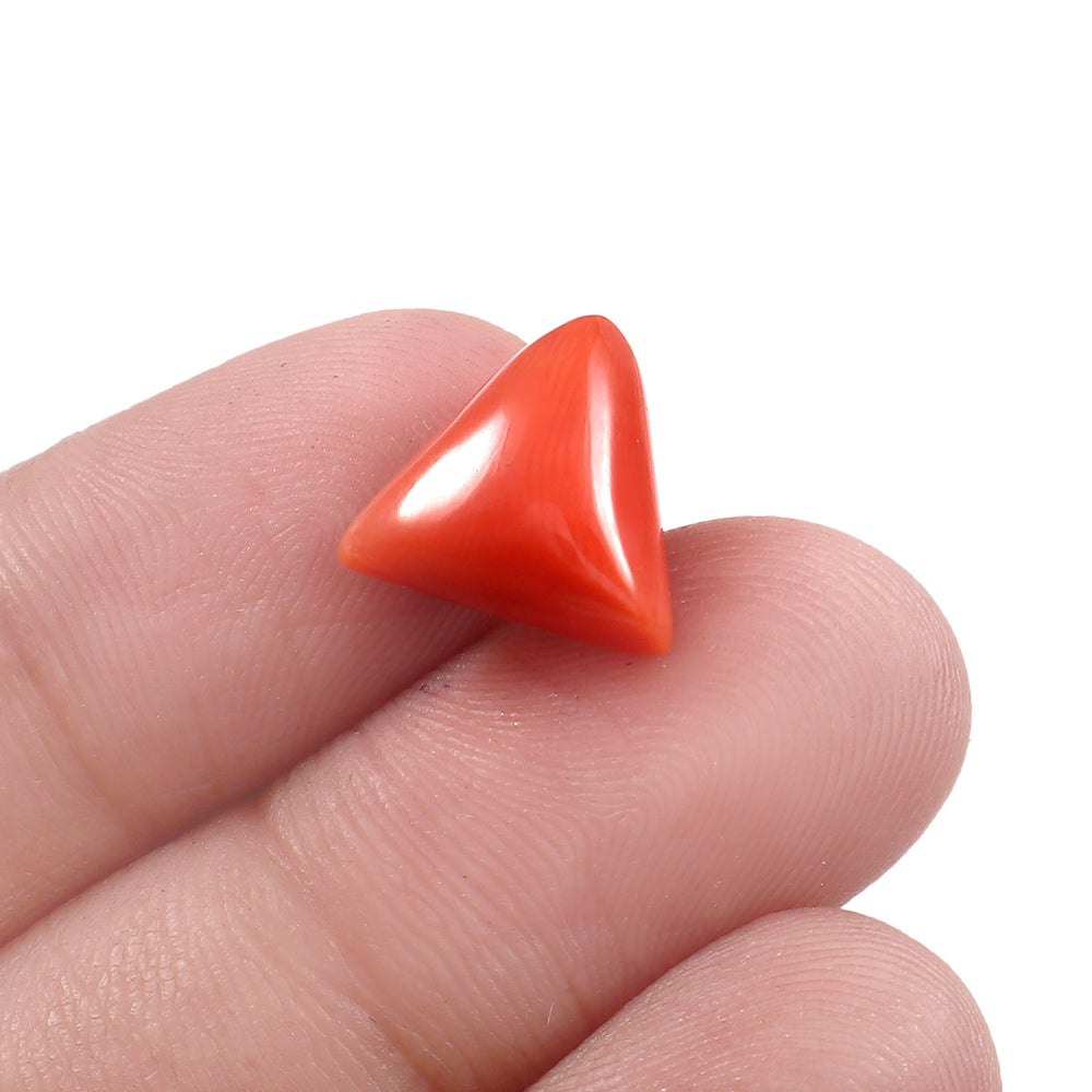 Natural Italian Red Coral Moonga Gemstone 6.18 Carat 6.86 Ratti (With Certificate)