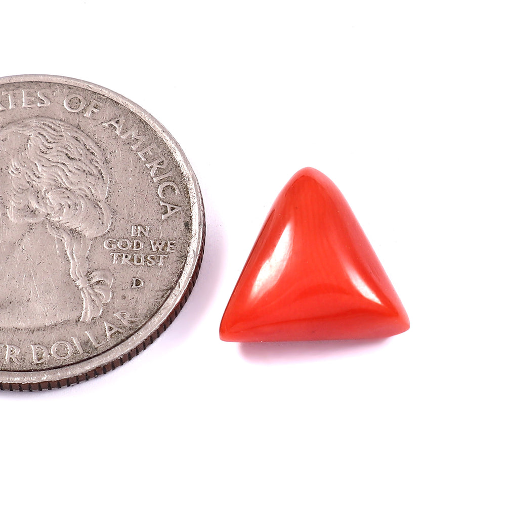 Natural Italian Red Coral Moonga Gemstone 6.18 Carat 6.86 Ratti (With Certificate)