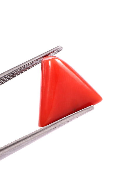 Natural Italian Red Coral Moonga Gemstone 8.15 Carat 9.05 Ratti (With Certificate)