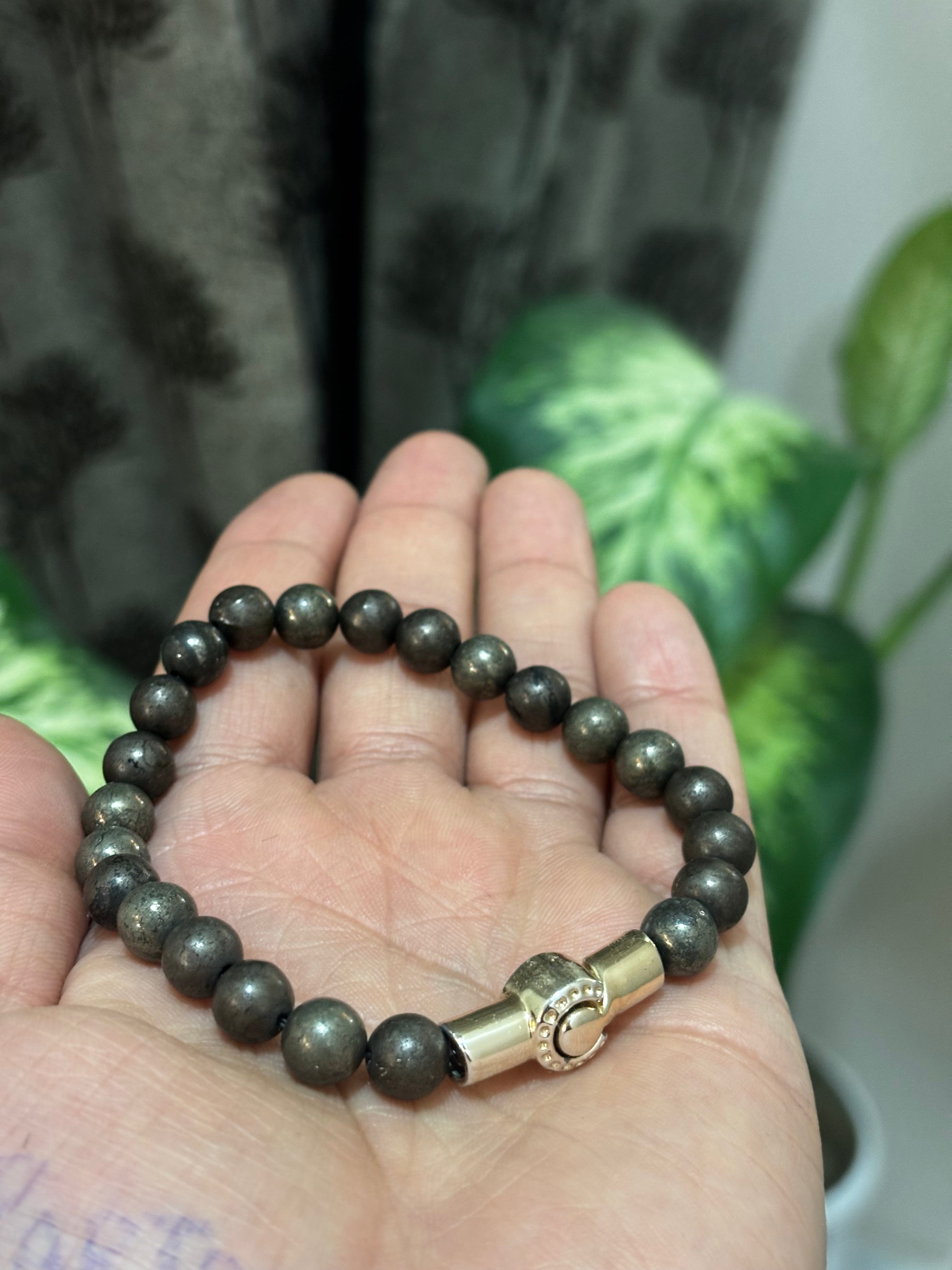 Pyrite Magnetic Lock Bracelet