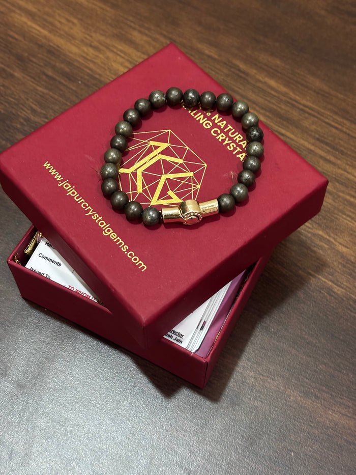 Pyrite Magnetic Lock Bracelet