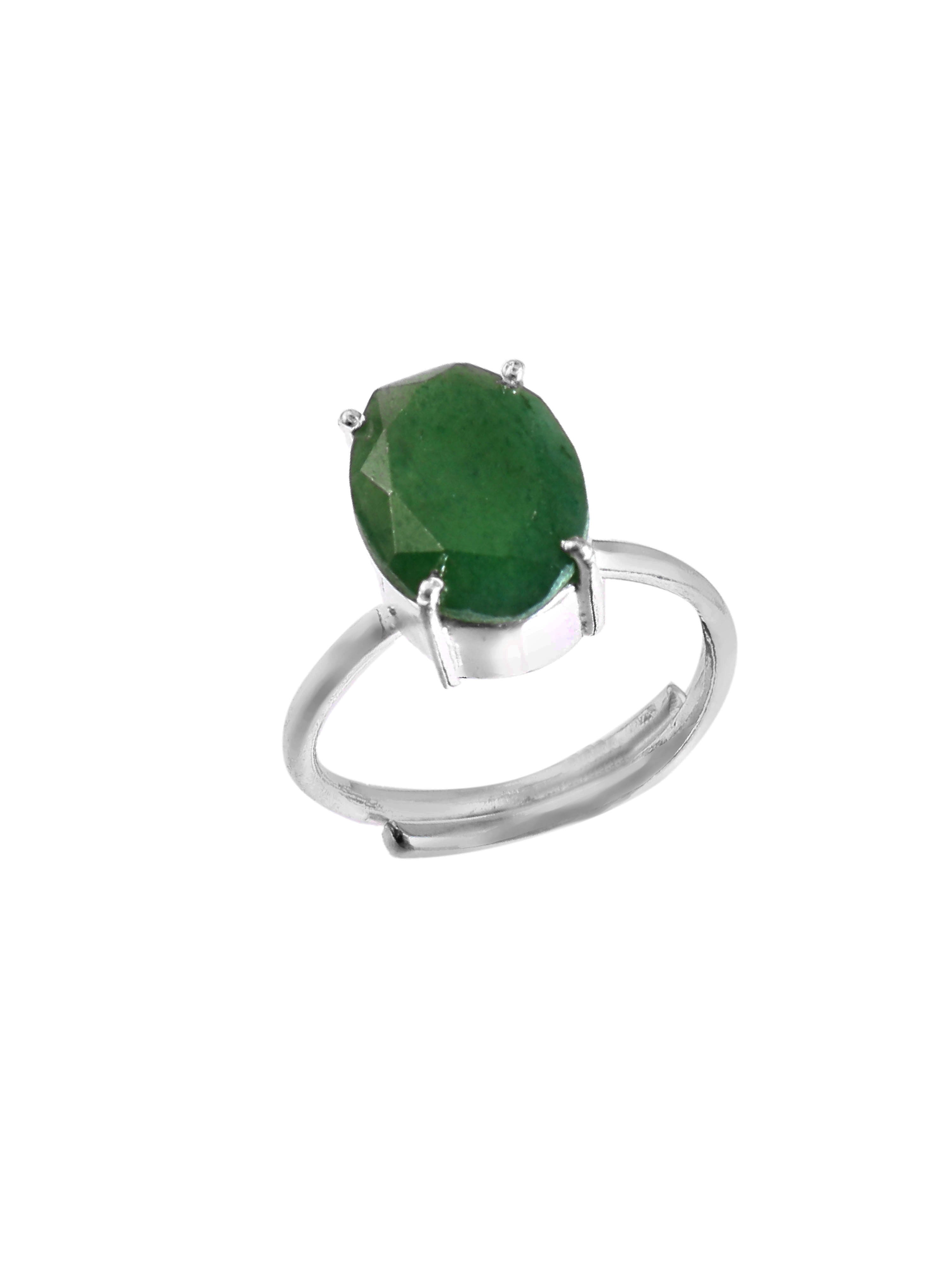 NATURAL GREEN JADE RING