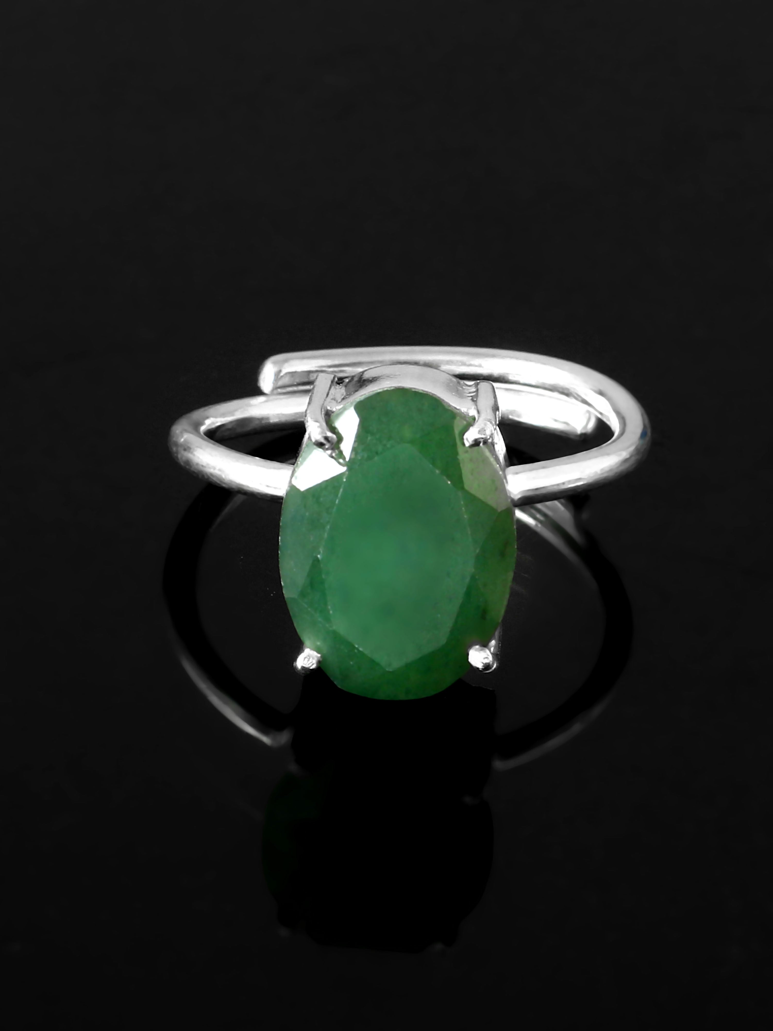 NATURAL GREEN JADE RING