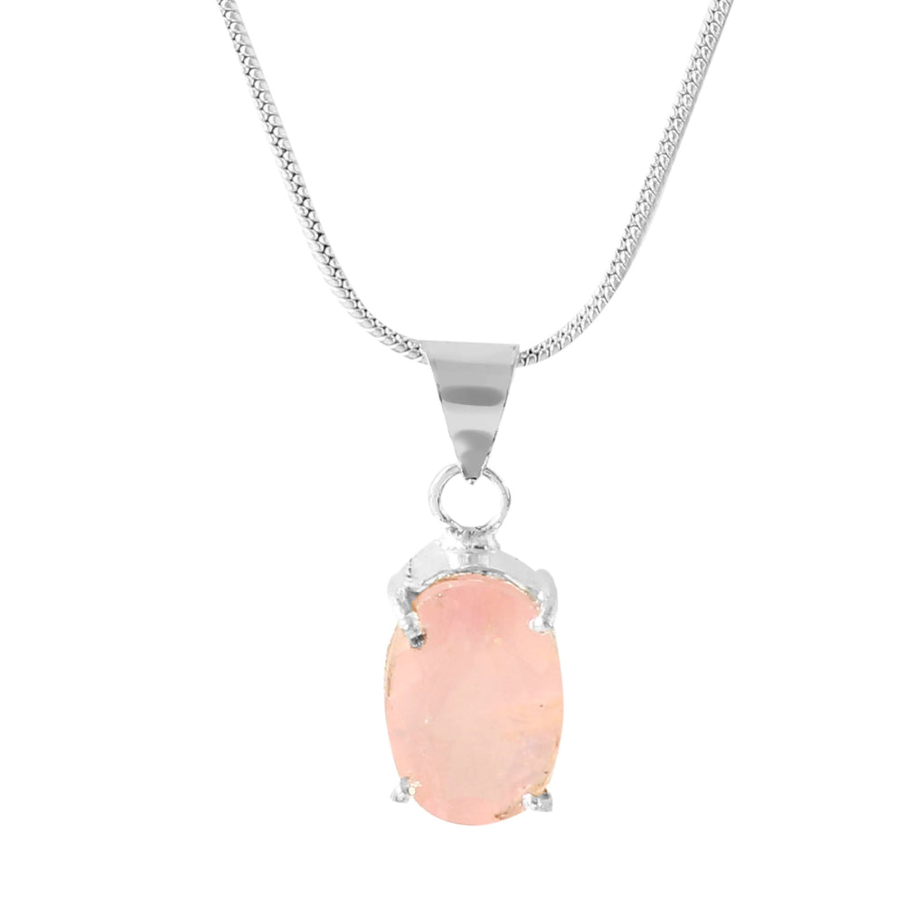 Natural Facited Rose quartz Pendant