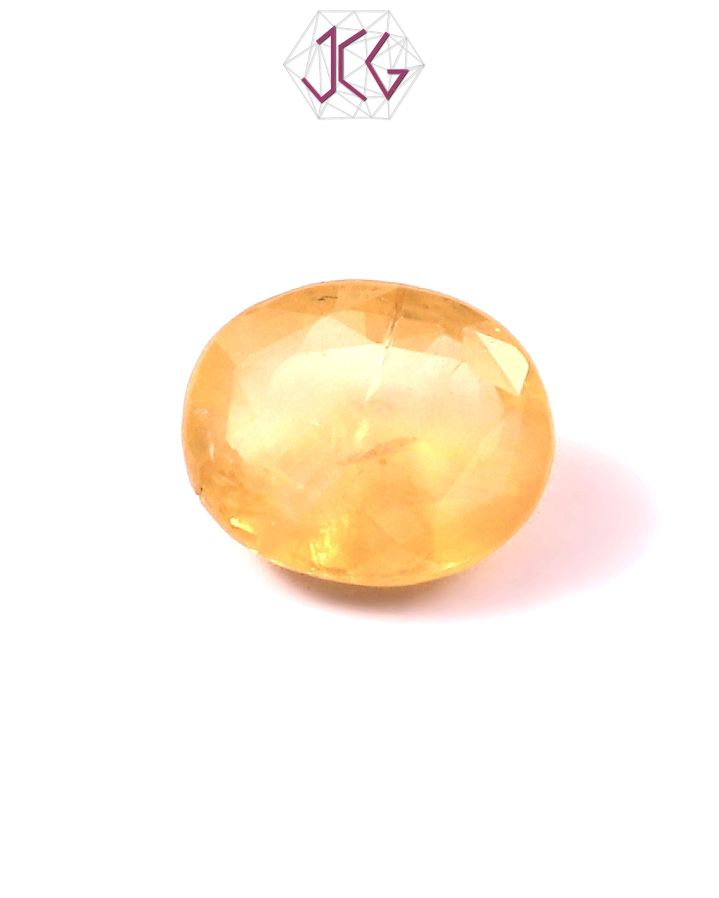Natural Sri Lanka Yellow Sapphire (Pukhraj) Stone 5.75 Carat / 6.38 Ratti (With Certificate)