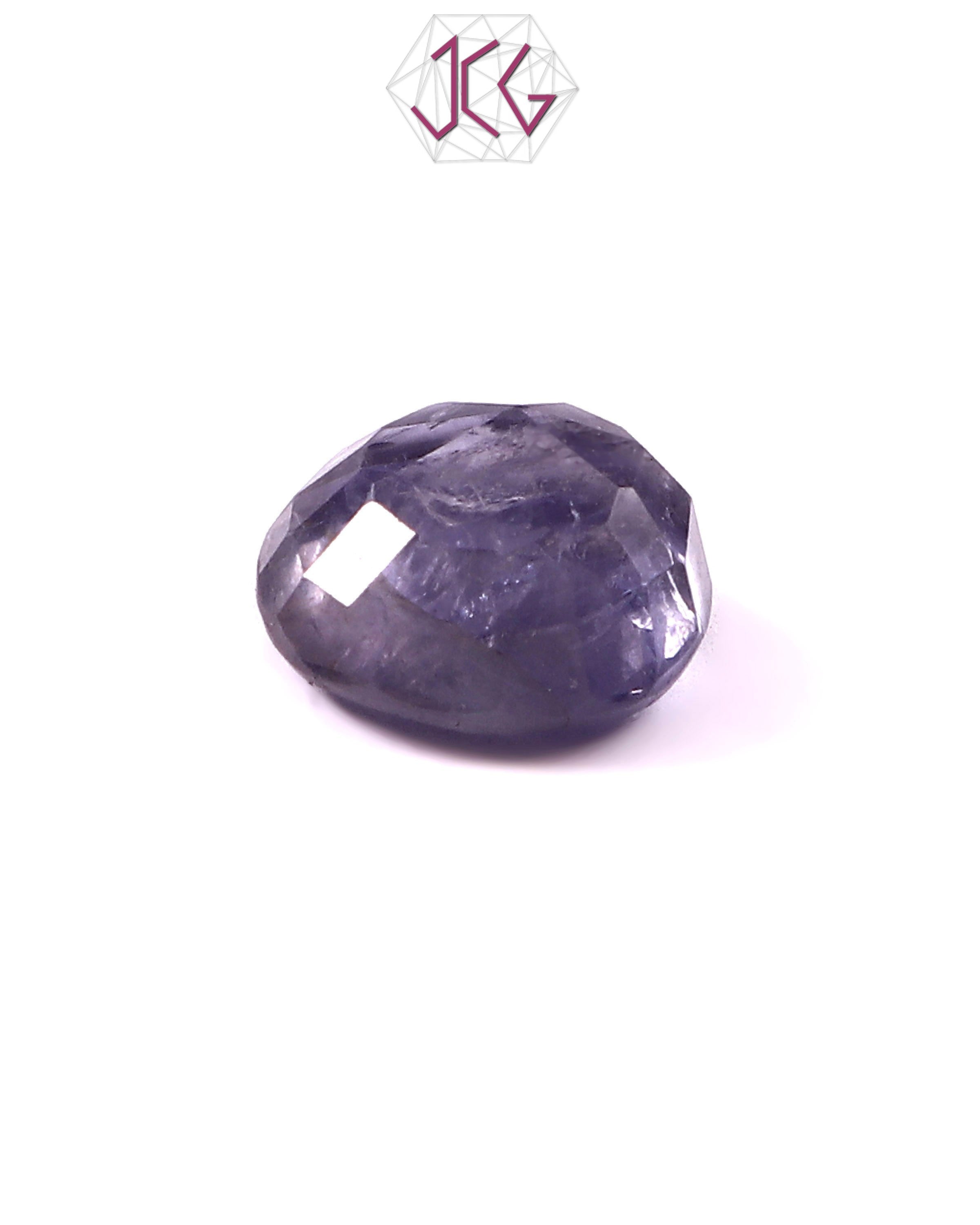 Natural Iolite (Substitute of Neelam) Stone 5.40 Carat / 6.00 Ratti (With Certificate)