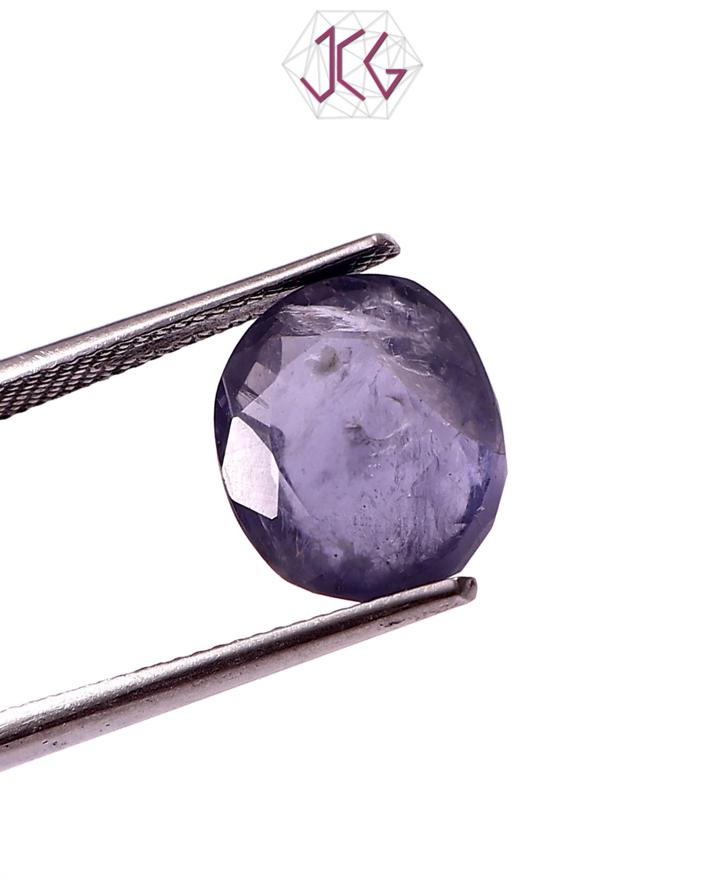 Natural Iolite (Substitute of Neelam) Stone 5.40 Carat / 6.00 Ratti (With Certificate)