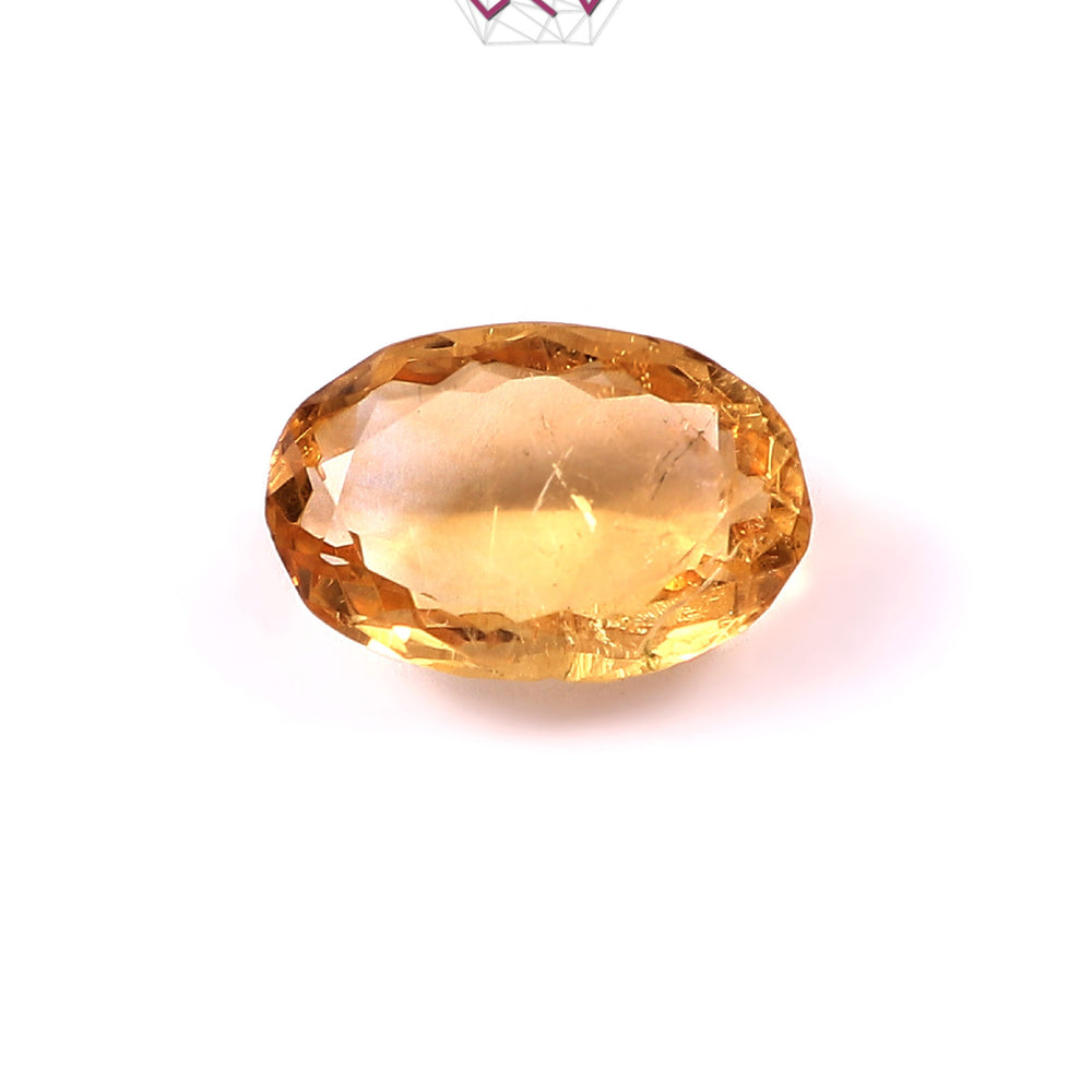 Natural Citrine (Yellow Topaz) Stone 5.05 Carat (With Certificate)