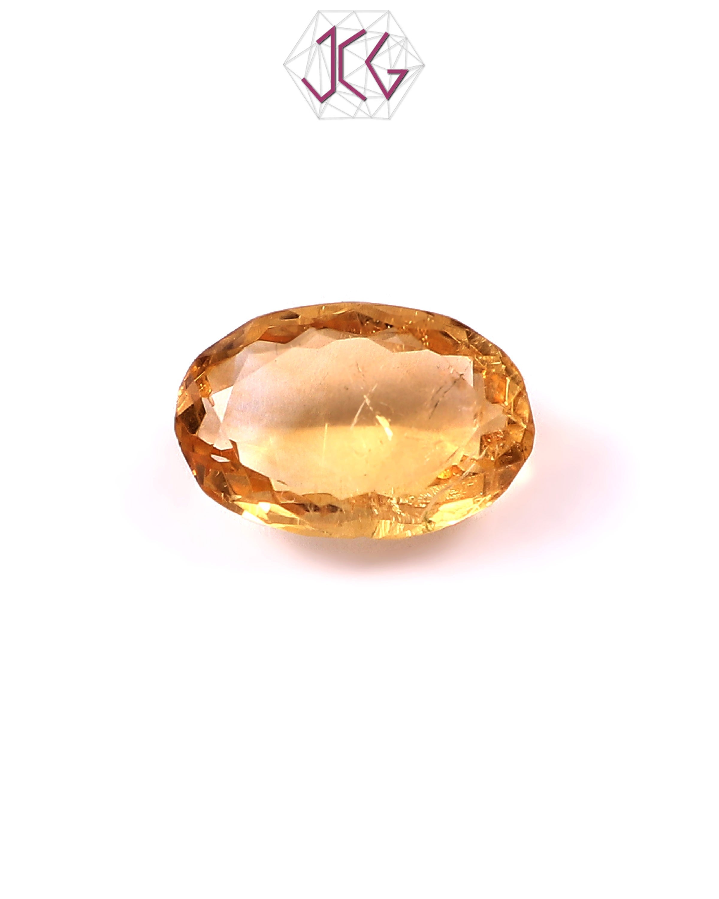 Natural Citrine (Yellow Topaz) Stone 5.05 Carat (With Certificate)