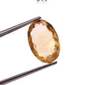Natural Citrine (Yellow Topaz) Stone 5.05 Carat (With Certificate)