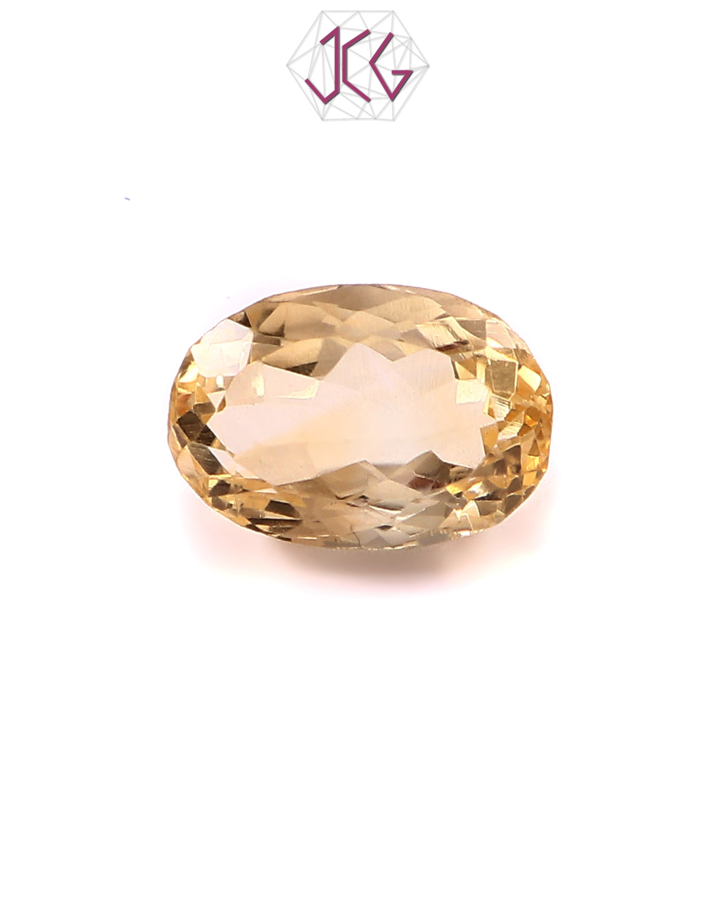 Natural Citrine (Yellow Topaz) Stone 6.45 Carat (With Certificate)