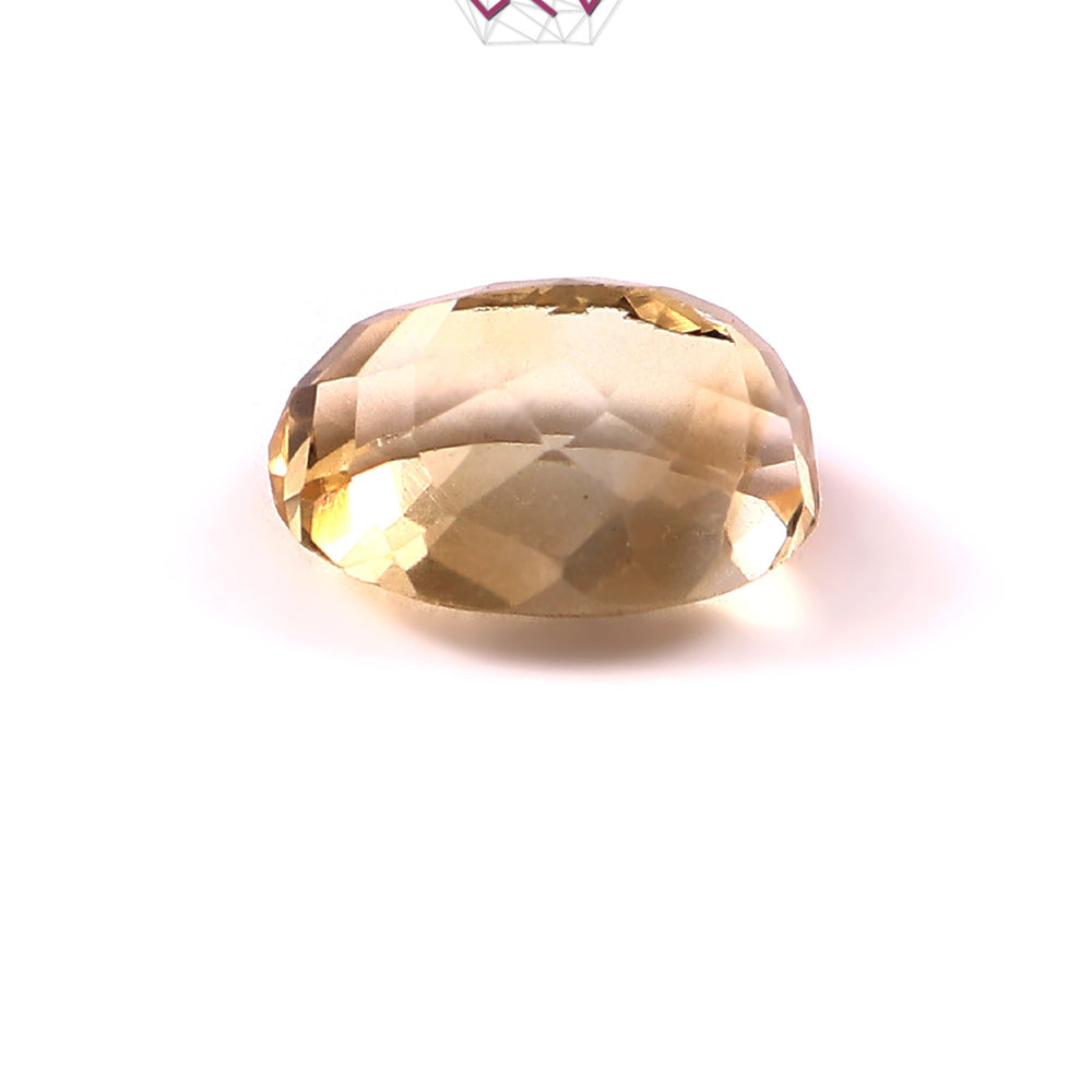 Natural Citrine (Yellow Topaz) Stone 6.45 Carat (With Certificate)