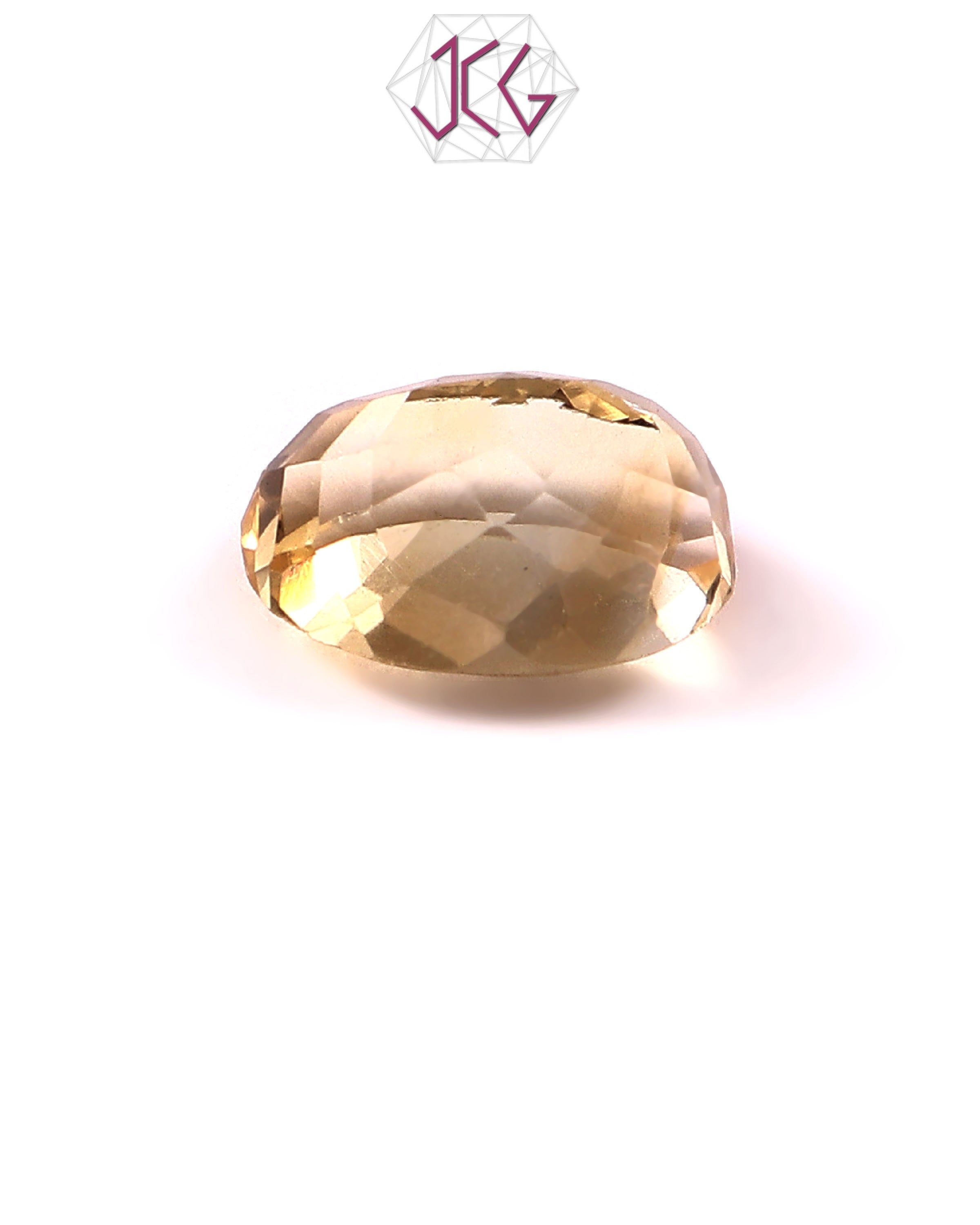 Natural Citrine (Yellow Topaz) Stone 6.45 Carat (With Certificate)