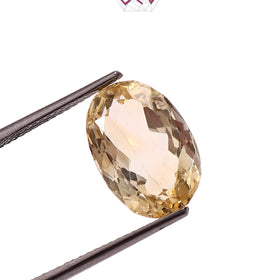 Natural Citrine (Yellow Topaz) Stone 6.45 Carat (With Certificate)
