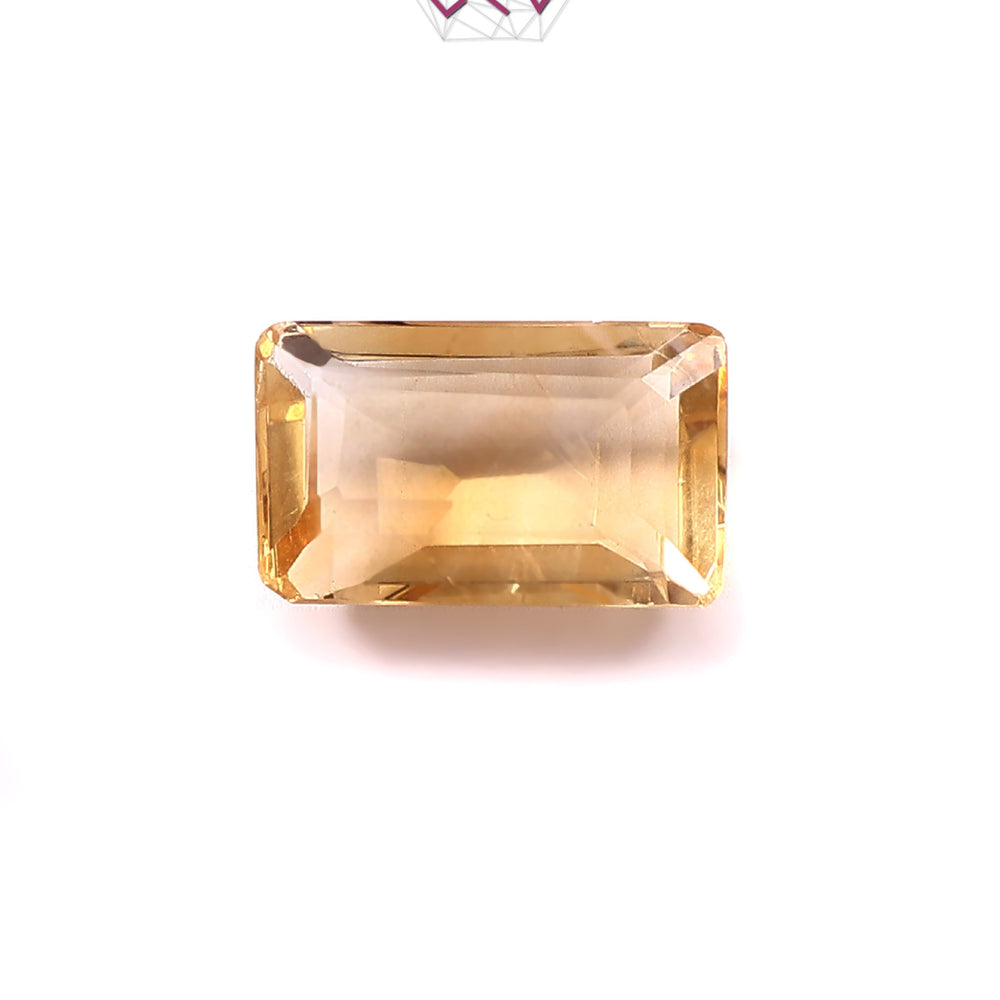 Natural Citrine (Yellow Topaz) Stone 4.80 Carat (With Certificate)