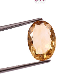 Natural Citrine (Yellow Topaz) Stone 5.40 Carat (With Certificate)