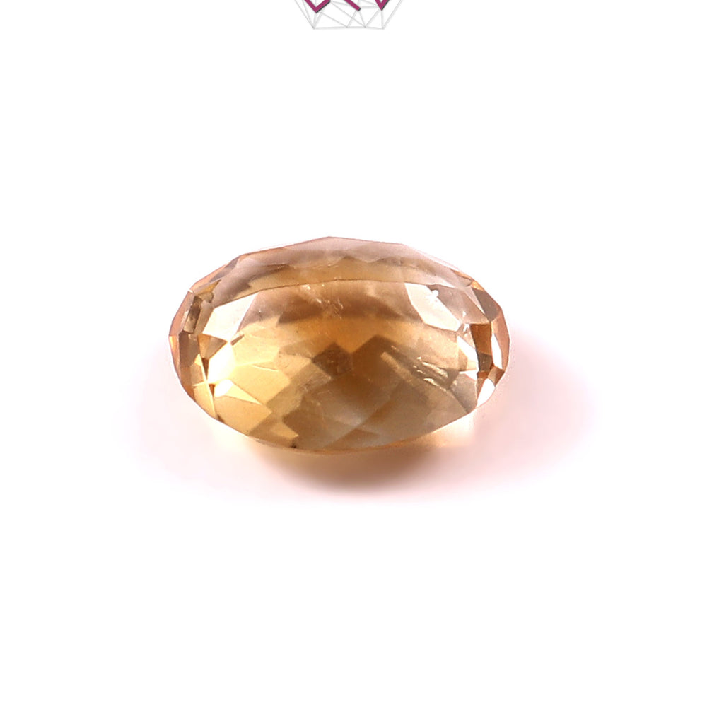 Natural Citrine (Yellow Topaz) Stone 6.10 Carat (With Certificate)