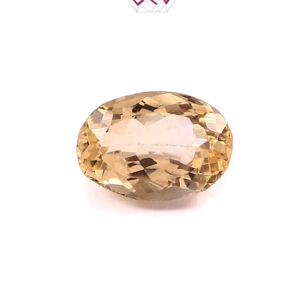 Natural Citrine (Yellow Topaz) Stone 6.65 Carat (With Certificate)