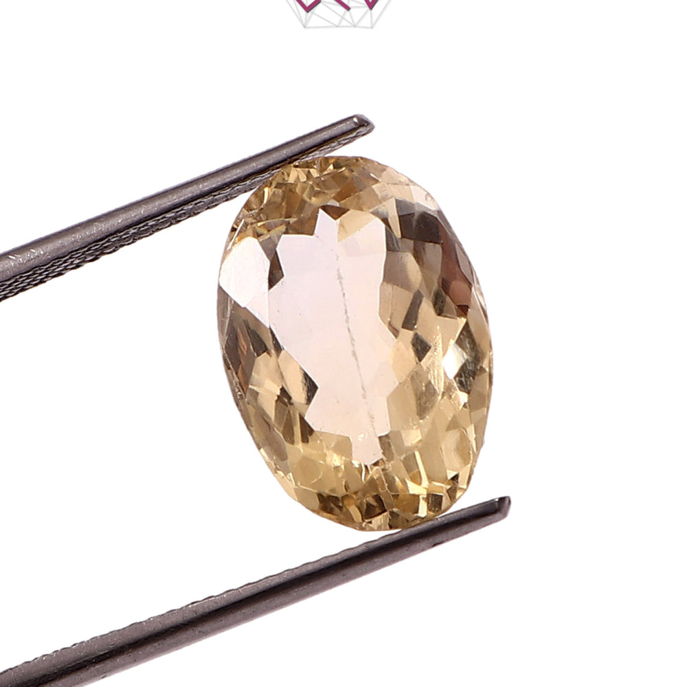 Natural Citrine (Yellow Topaz) Stone 6.65 Carat (With Certificate)