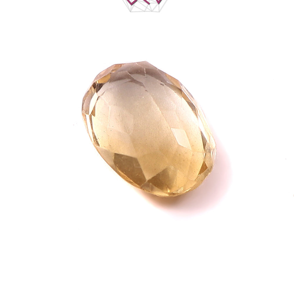 Natural Citrine (Yellow Topaz) Stone 5.85 Carat (With Certificate)