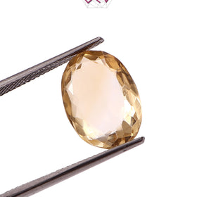 Natural Citrine (Yellow Topaz) Stone 5.85 Carat (With Certificate)