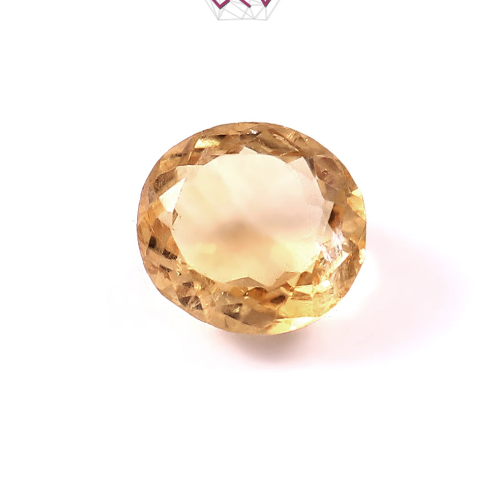 Natural Citrine (Yellow Topaz) Stone 5.45 Carat (With Certificate)