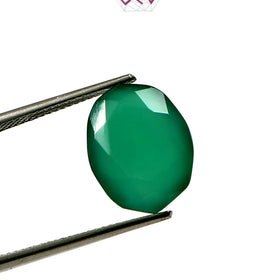 Natural Green Onyx Gemstone 6.69 Carat / 7.43 Ratti (With Certificate)