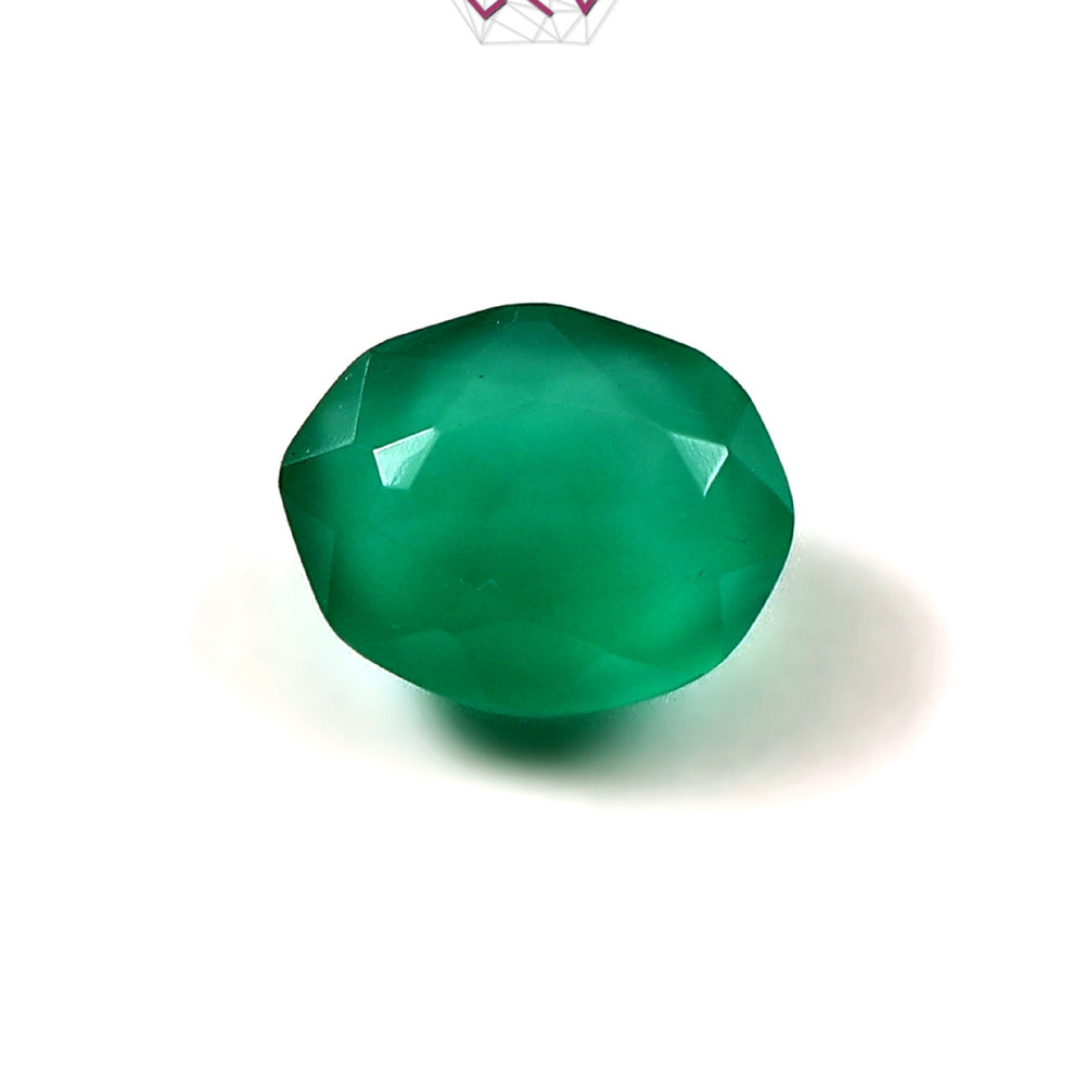 Natural Green Onyx Gemstone 6.58 Carat / 7.30 Ratti (With Certificate)