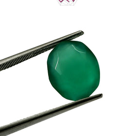 Natural Green Onyx Gemstone 6.58 Carat / 7.30 Ratti (With Certificate)