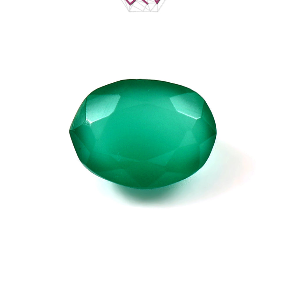 Natural Green Onyx Gemstone 6.74 Carat / 7.48 Ratti (With Certificate)