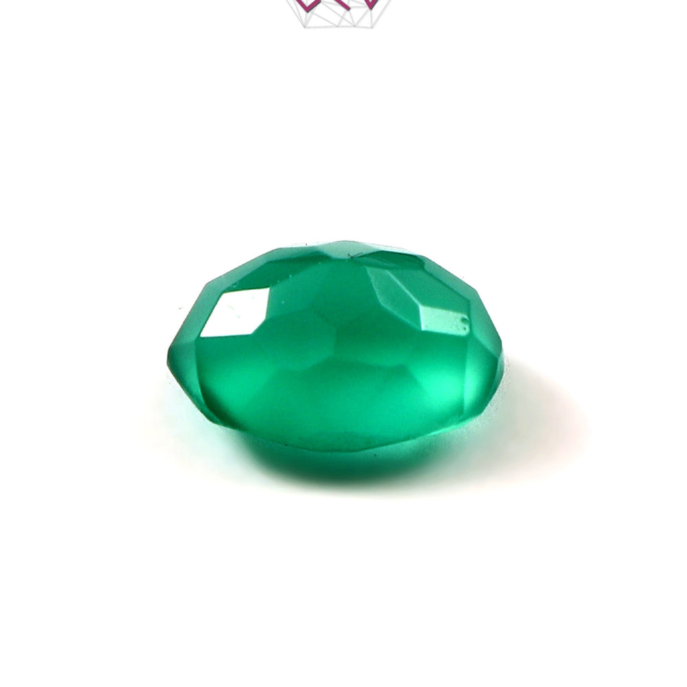 Natural Green Onyx Gemstone 6.74 Carat / 7.48 Ratti (With Certificate)