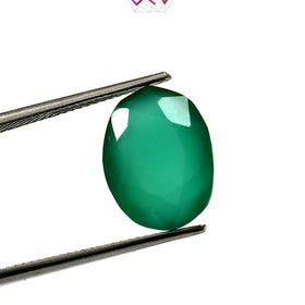 Natural Green Onyx Gemstone 6.74 Carat / 7.48 Ratti (With Certificate)