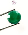 Natural Green Onyx Round Gemstone 11.92 Carat / 13.23 Ratti (With Certificate)