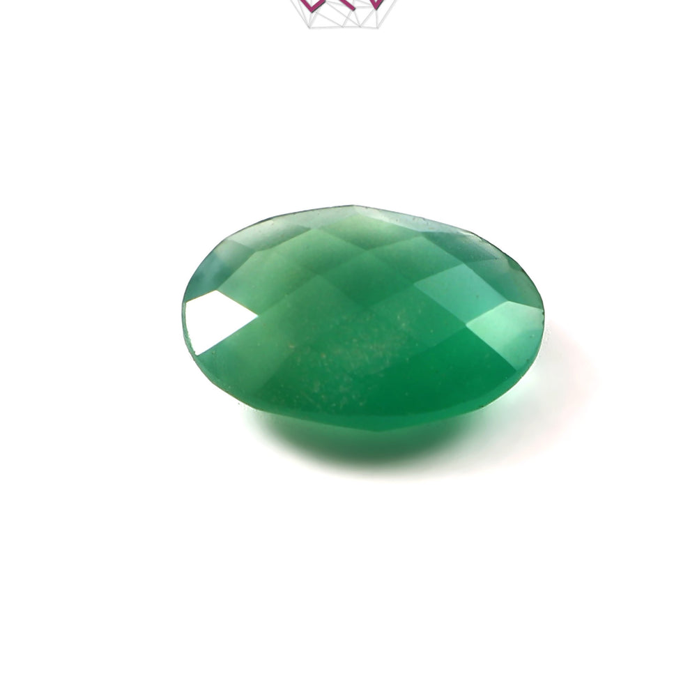 Natural Green Onyx Gemstone 9.14 Carat / 10.15 Ratti (With Certificate)