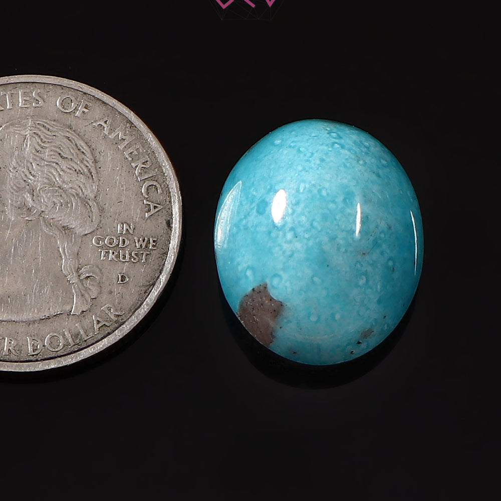 Natural Irani Turquoise (Nishapuri) Stone 19.10 Carat / 21.20 Ratti (With Certificate)