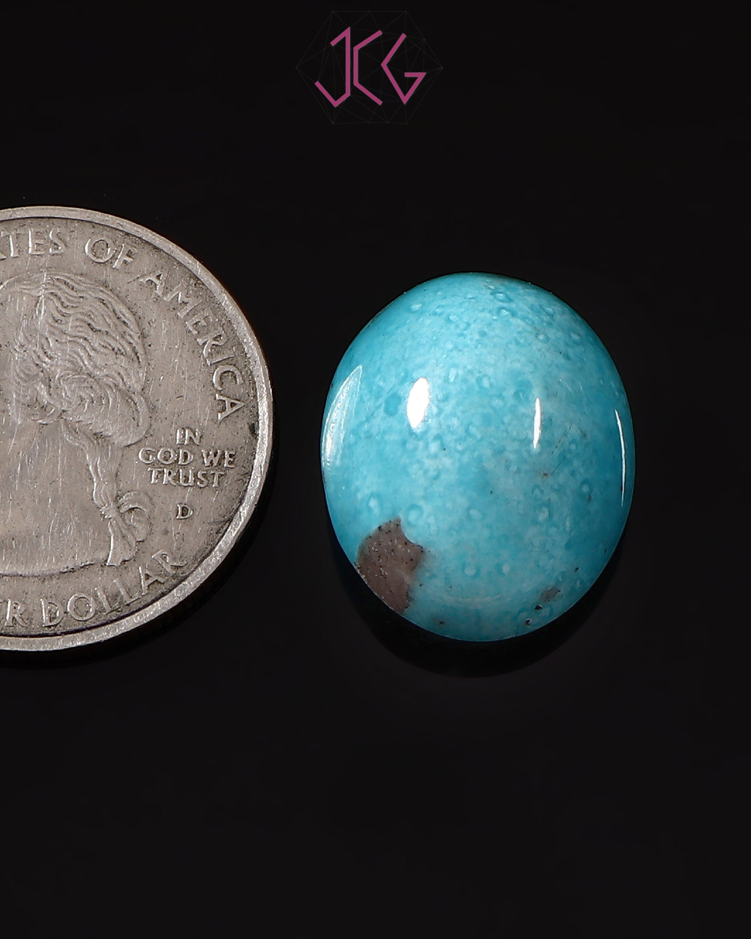 Natural Irani Turquoise (Nishapuri) Stone 19.10 Carat / 21.20 Ratti (With Certificate)
