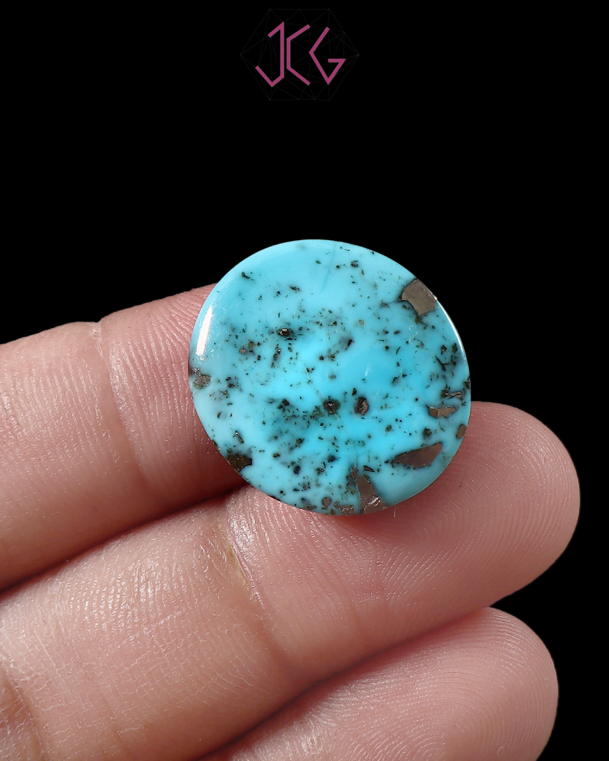 Natural Irani Turquoise (Nishapuri) Stone 24.65 Carat / 27.36 Ratti (With Certificate)