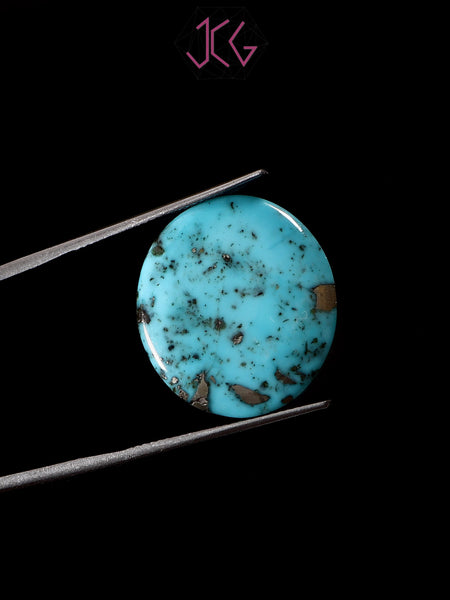 Natural Irani Turquoise (Nishapuri) Stone 24.65 Carat / 27.36 Ratti (With Certificate)