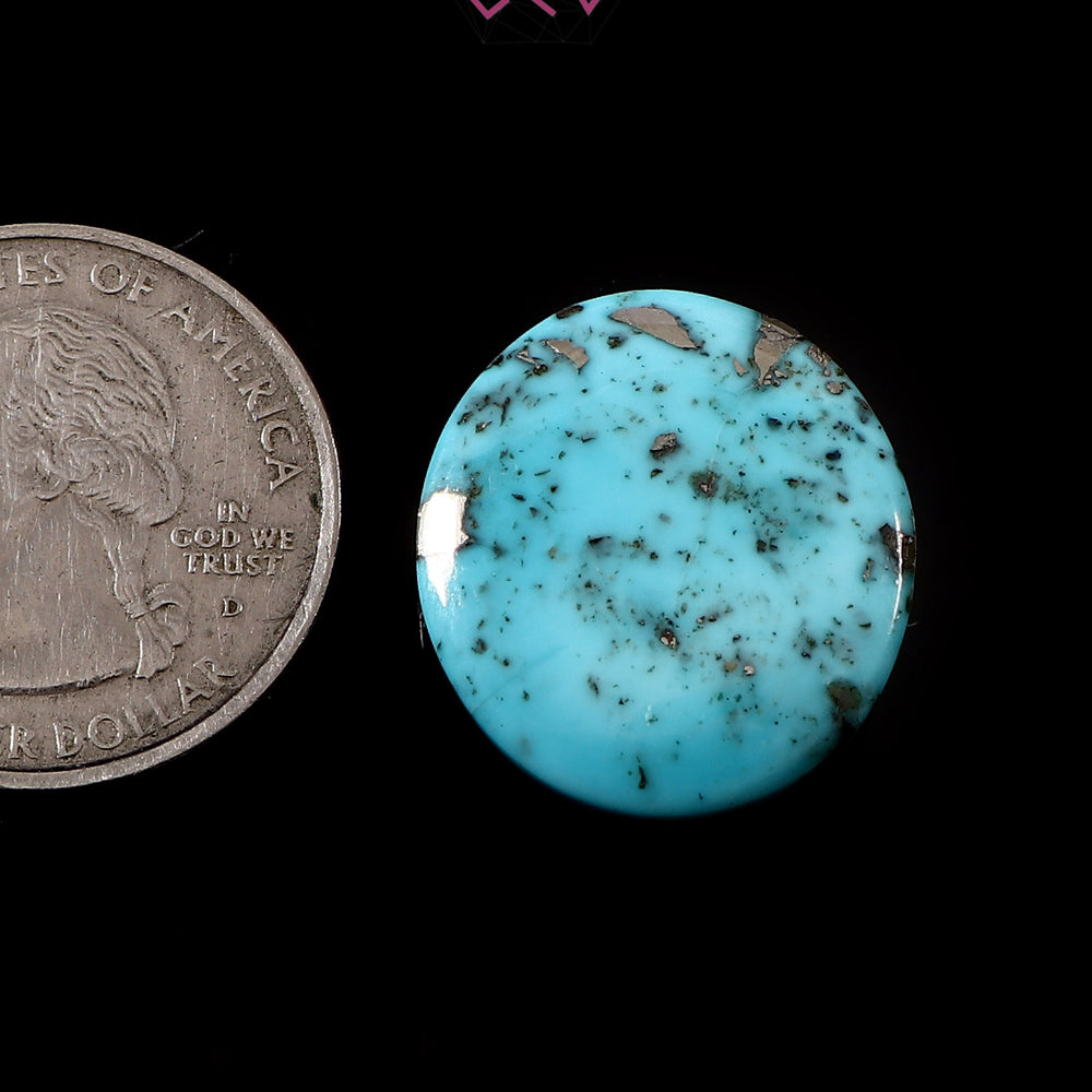 Natural Irani Turquoise (Nishapuri) Stone 24.65 Carat / 27.36 Ratti (With Certificate)