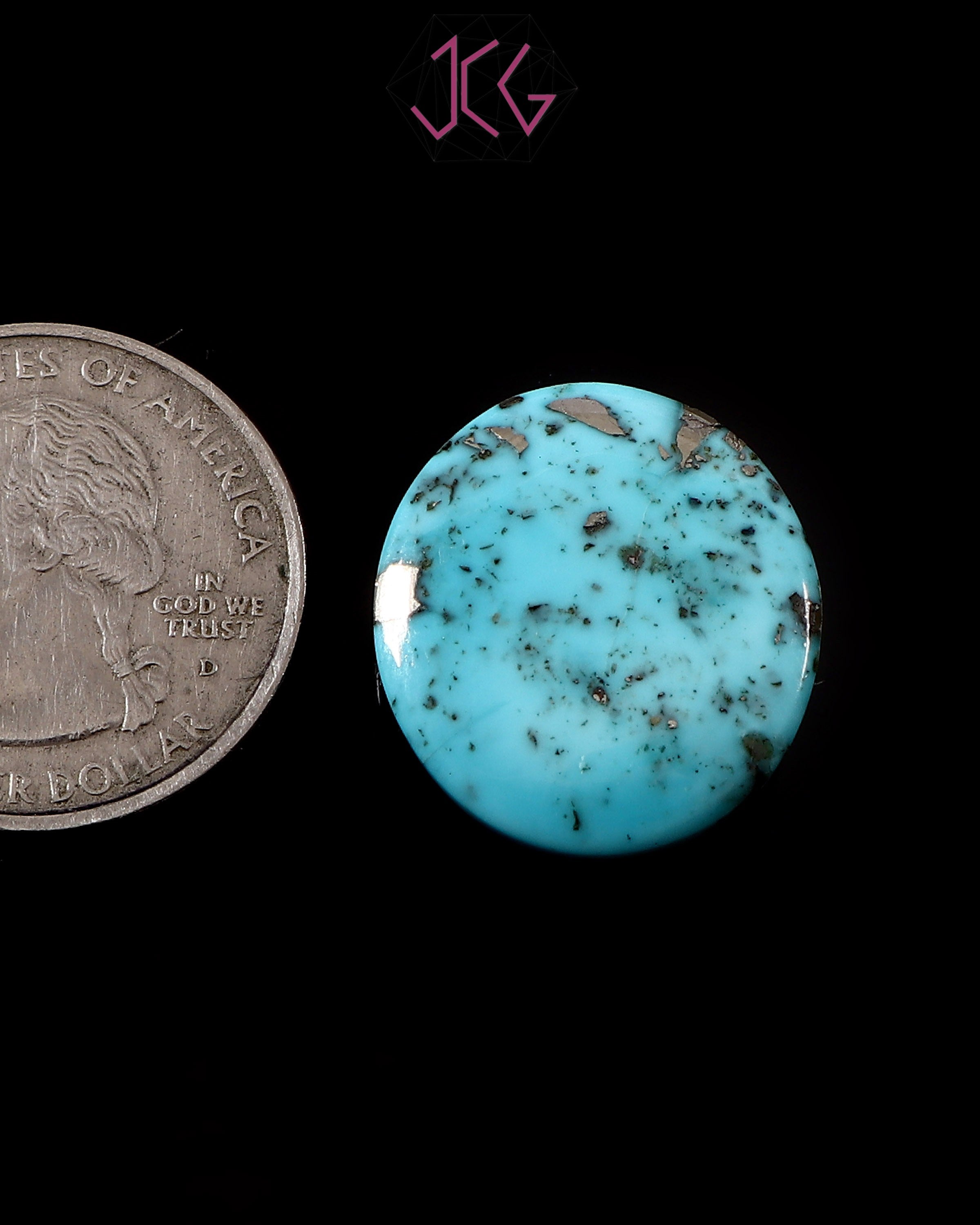 Natural Irani Turquoise (Nishapuri) Stone 24.65 Carat / 27.36 Ratti (With Certificate)