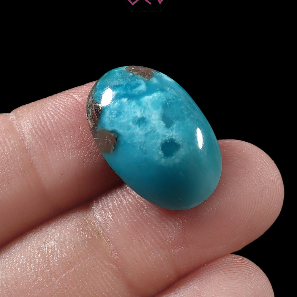 Natural Irani Turquoise (Nishapuri) Stone 16.70 Carat / 18.53 Ratti (With Certificate)