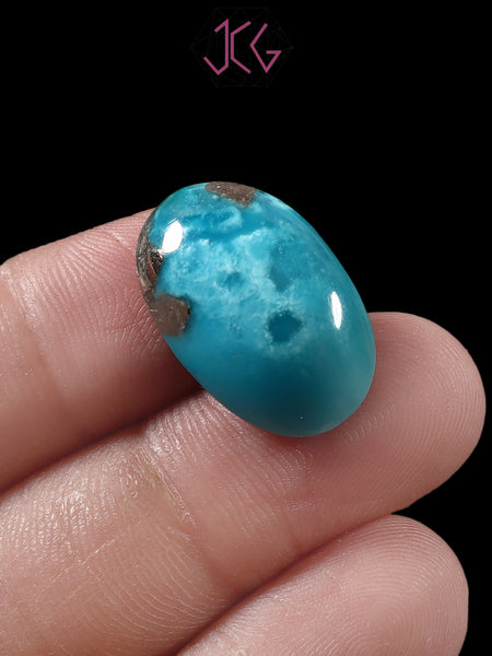 Natural Irani Turquoise (Nishapuri) Stone 16.70 Carat / 18.53 Ratti (With Certificate)
