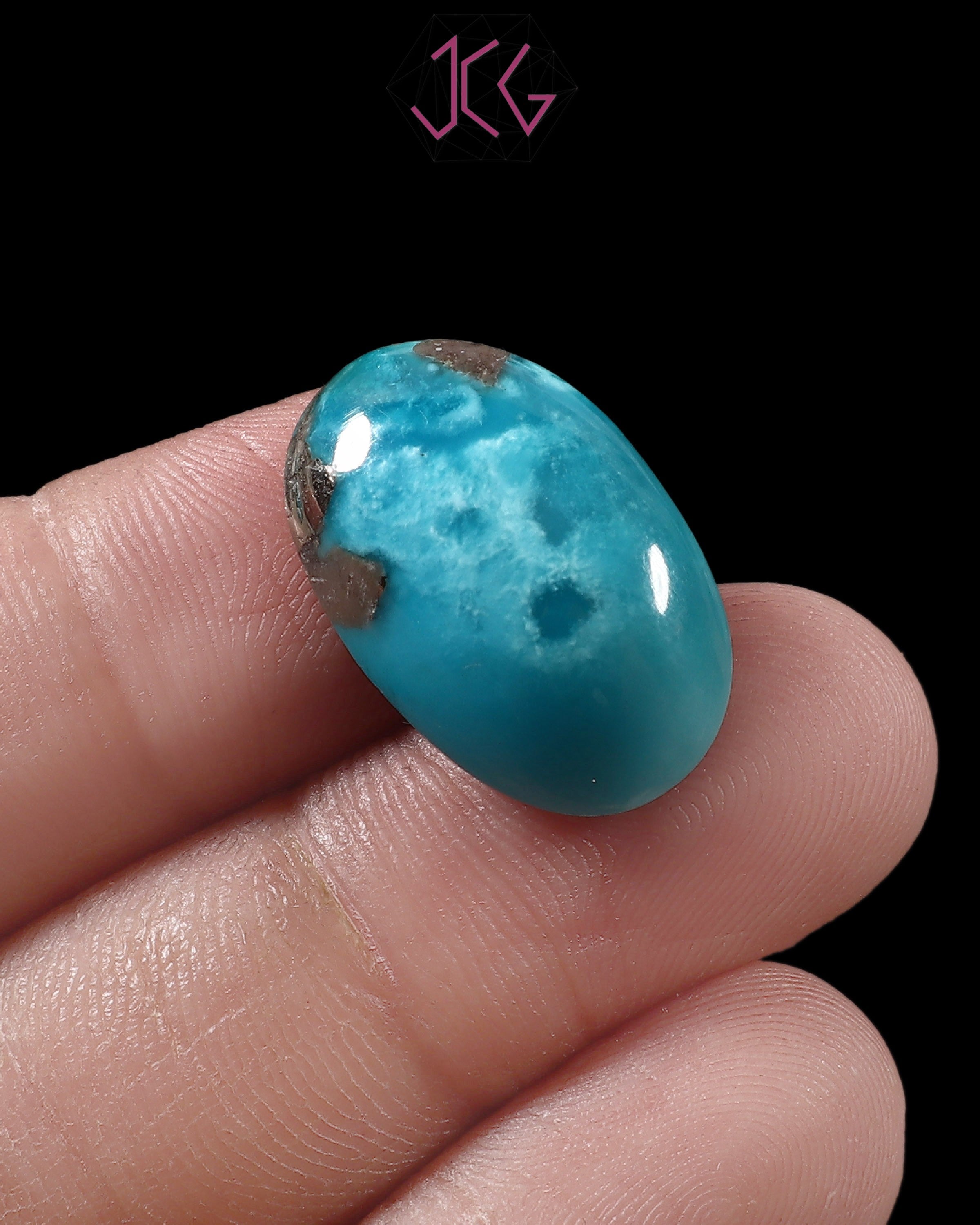 Natural Irani Turquoise (Nishapuri) Stone 16.70 Carat / 18.53 Ratti (With Certificate)