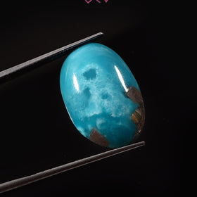 Natural Irani Turquoise (Nishapuri) Stone 16.70 Carat / 18.53 Ratti (With Certificate)