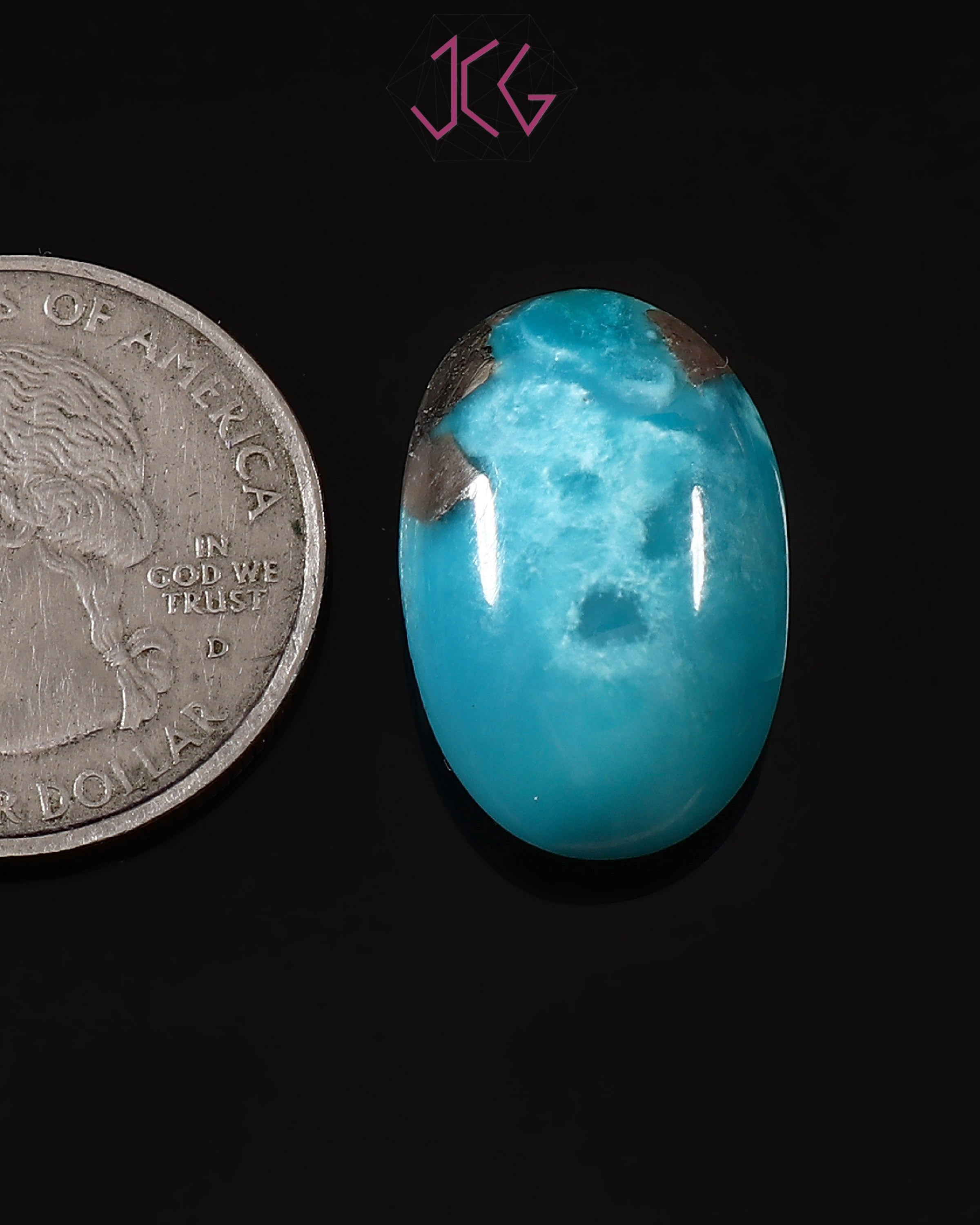 Natural Irani Turquoise (Nishapuri) Stone 16.70 Carat / 18.53 Ratti (With Certificate)