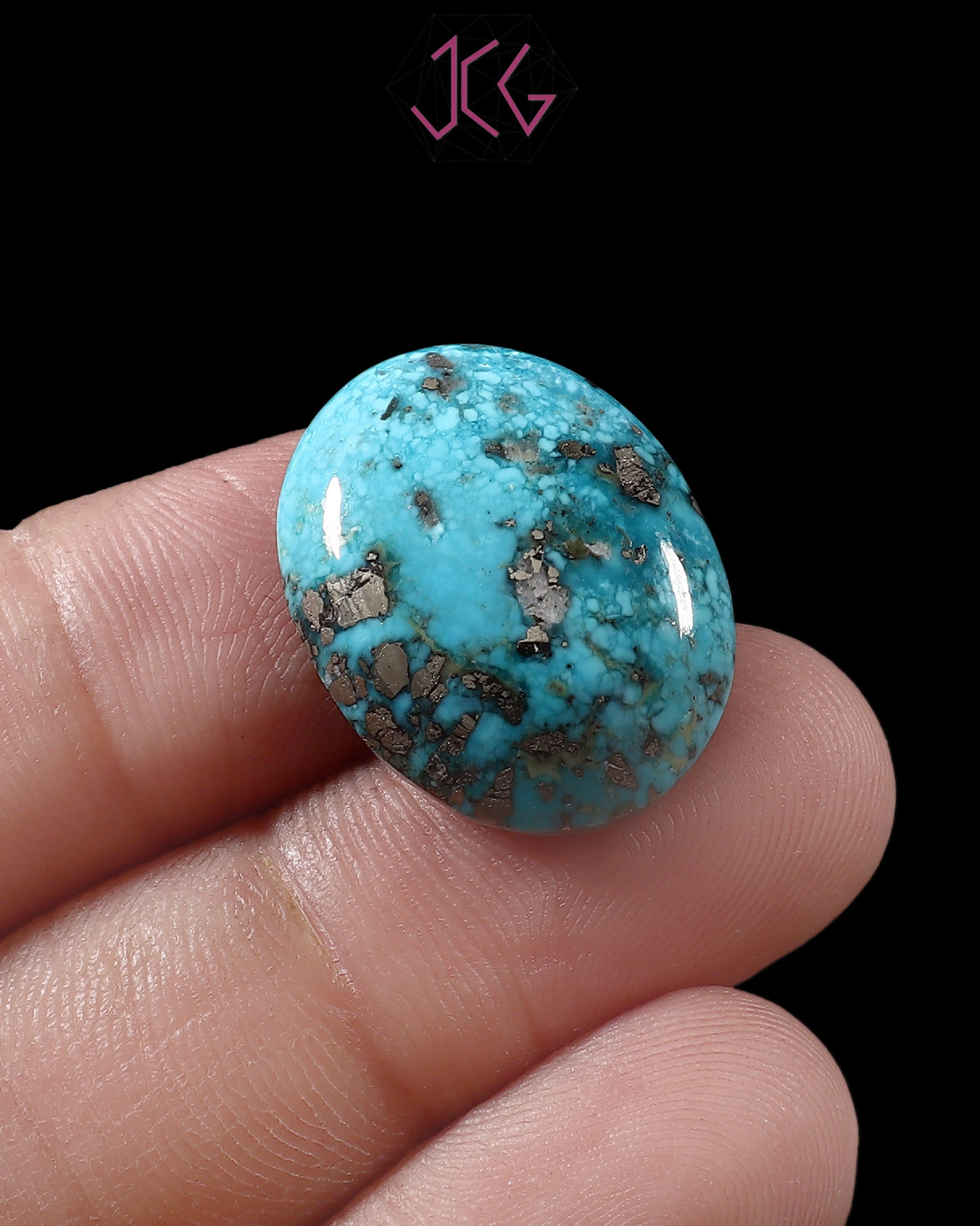 Natural Irani Turquoise (Nishapuri) Stone 28.05 Carat / 31.13 Ratti (With Certificate)