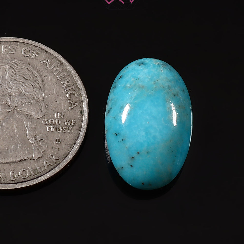 Natural Turquoise Firoza Gemstone 12.31 Carat / 13.66 Ratti (With Certificate)