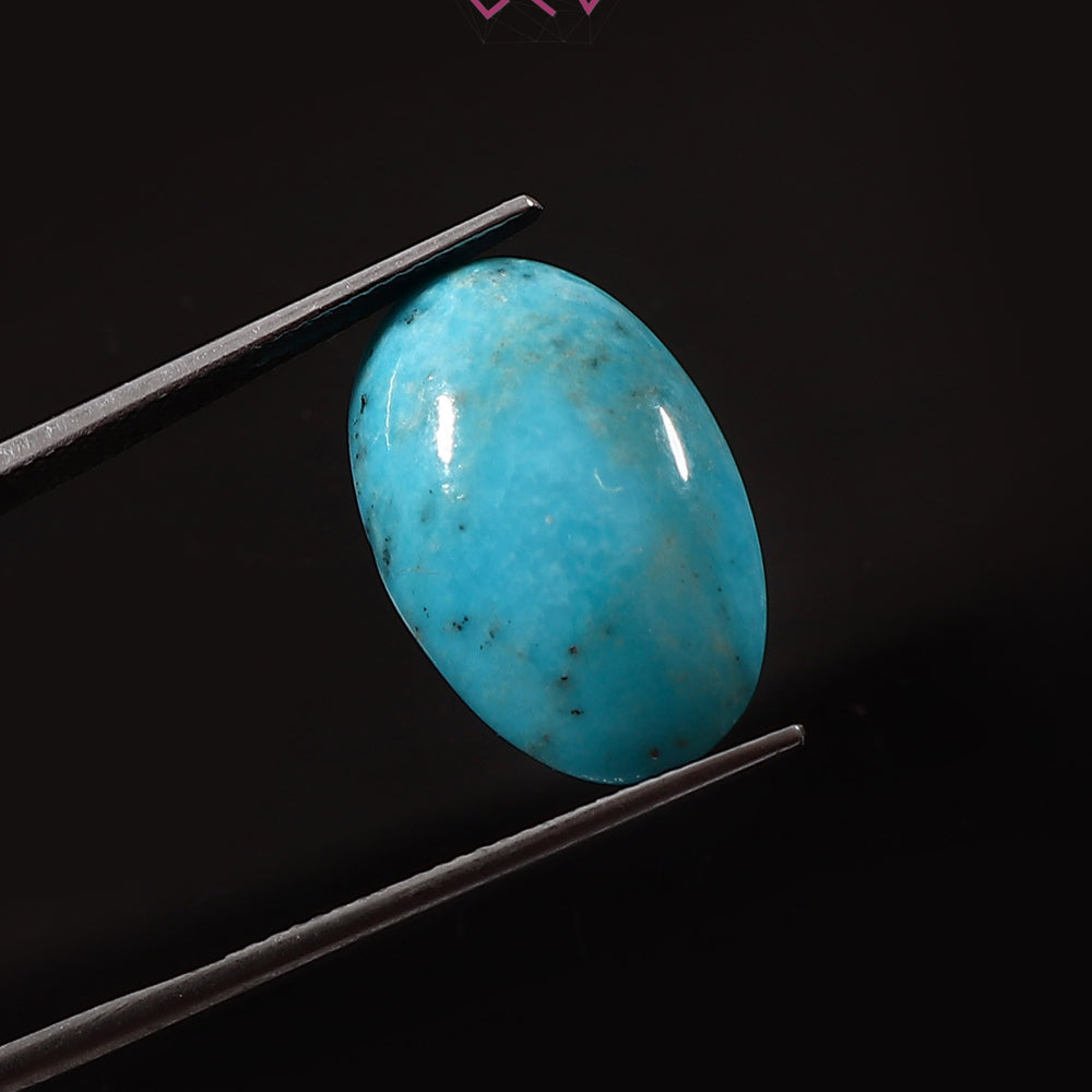 Natural Turquoise Firoza Gemstone 12.31 Carat / 13.66 Ratti (With Certificate)